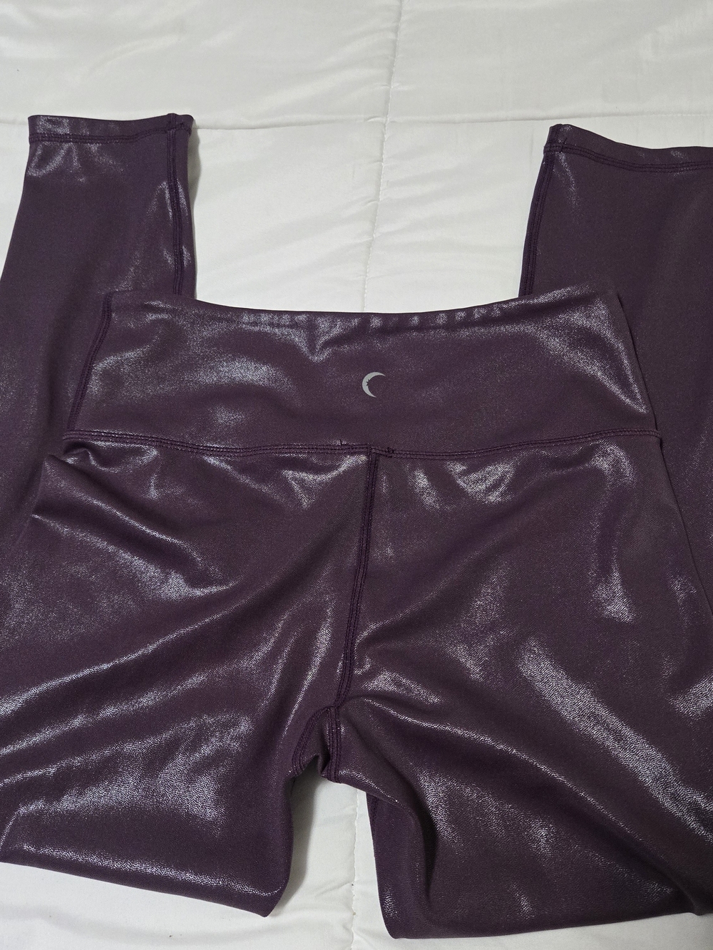 Zyia Active High-Rise Shimmer Leggings - Deep Plum